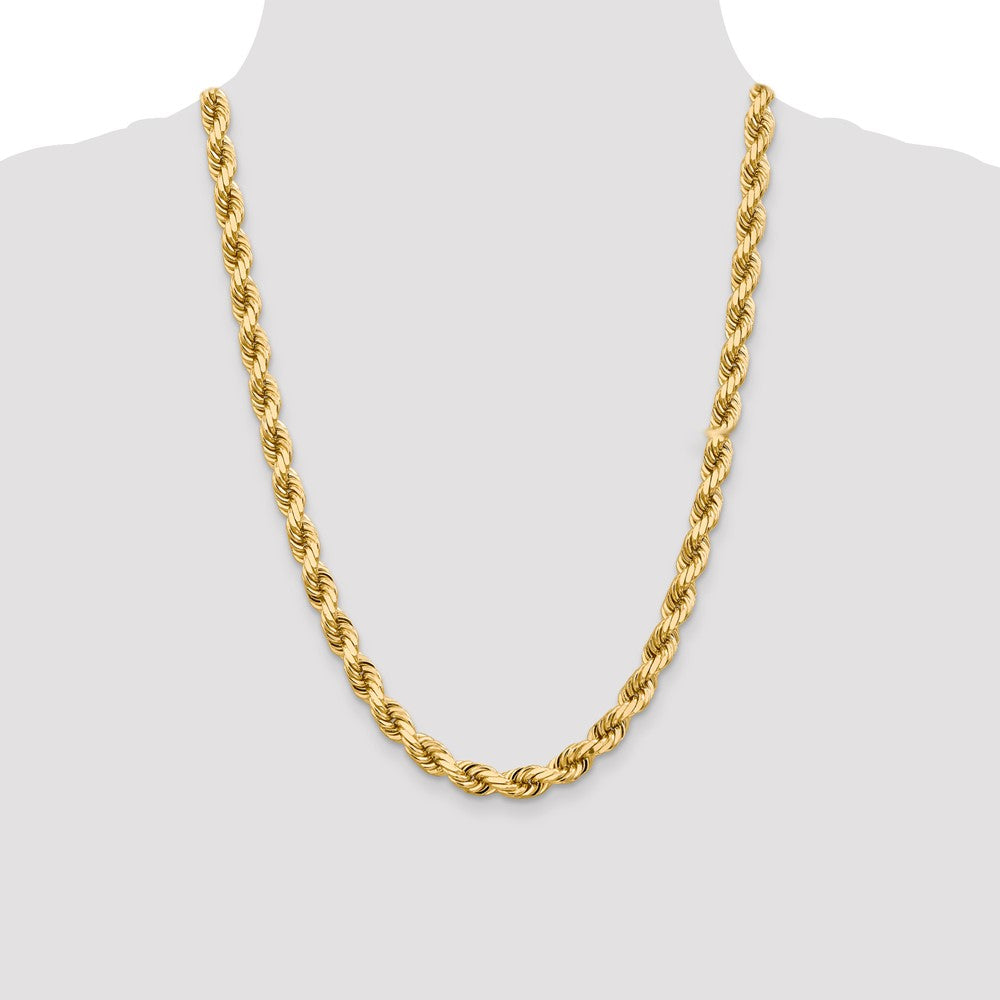 10k Yellow Gold 8 mm Diamond-cut Rope Chain (105.53 grams)