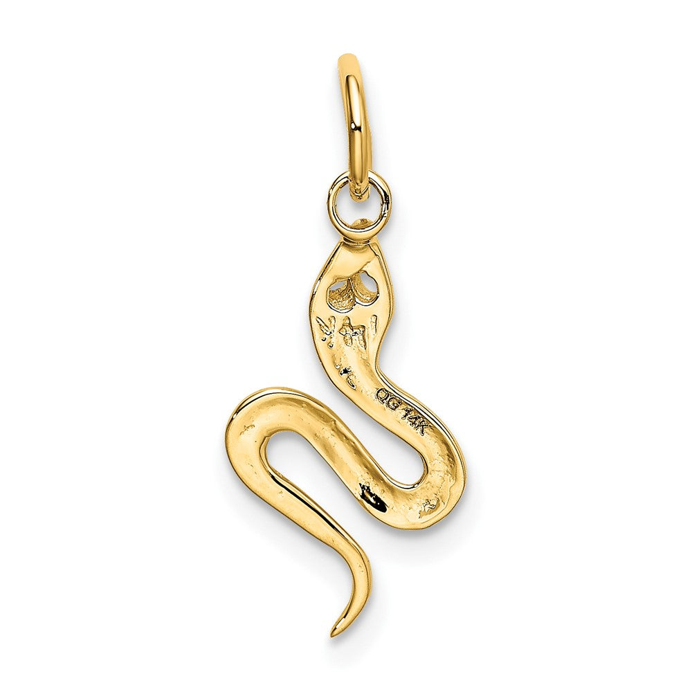 10k Yellow Gold 9 mm Solid Polished Snake Charm (0.62 grams)