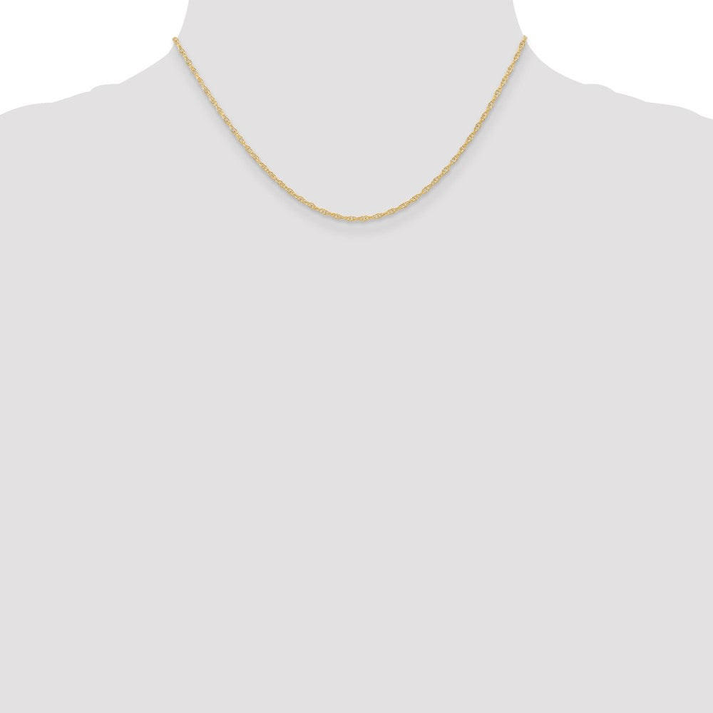 10k Yellow Gold 1.35 mm Carded Cable Rope Chain