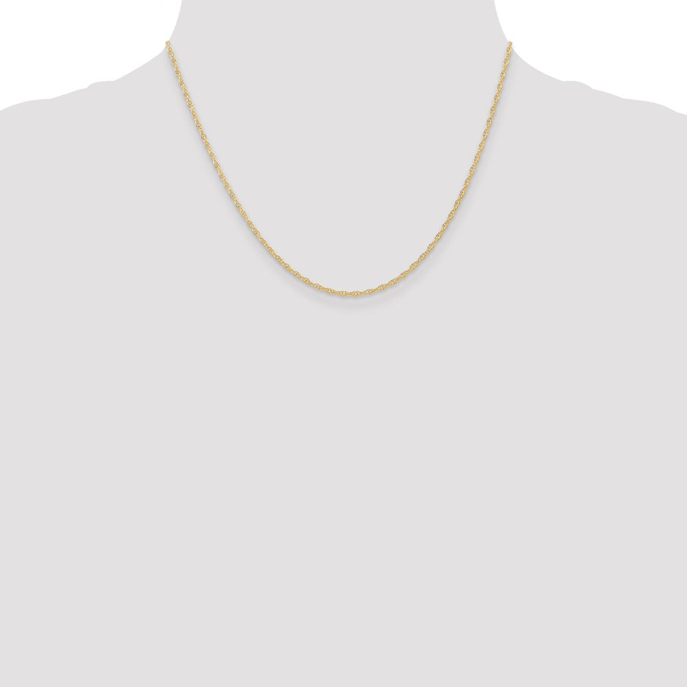 10k Yellow Gold 1.35 mm Carded Cable Rope Chain (1.27 grams)