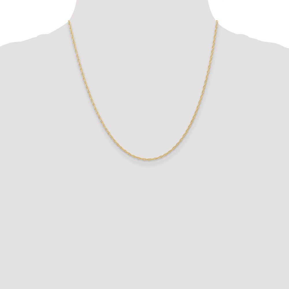 10k Yellow Gold 1.35 mm Carded Cable Rope Chain (1.27 grams)