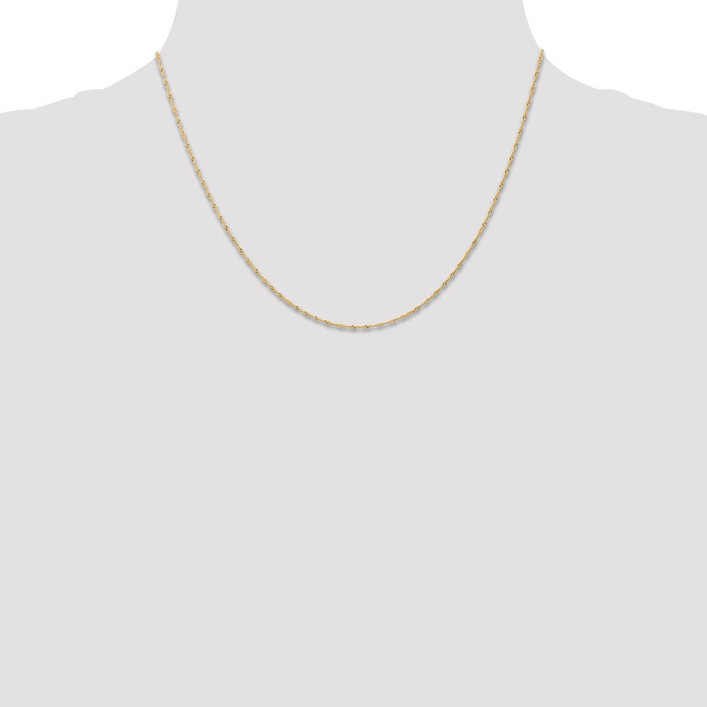 10k Yellow Gold 1 mm Carded Singapore Chain (0.57 grams)