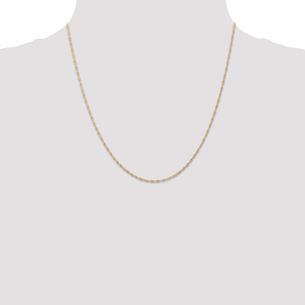 10k Yellow Gold 1 mm Carded Singapore Chain (0.57 grams)