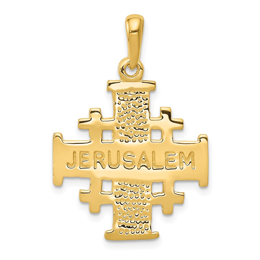 10k Yellow Gold 22 mm Jerusalem Cross Pendant (2.41 grams)