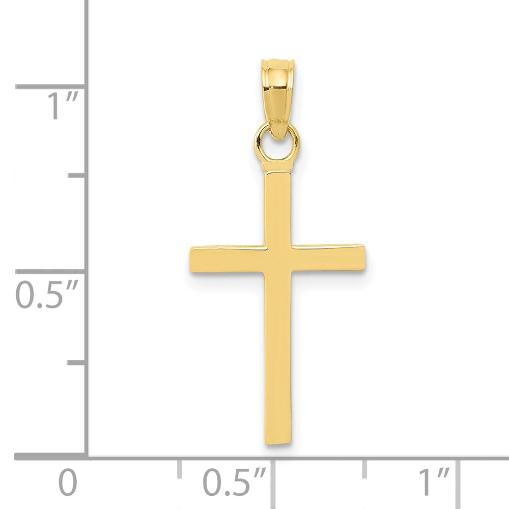 10k Yellow Gold 12 mm 3-D Cross Pendant (0.64 grams)