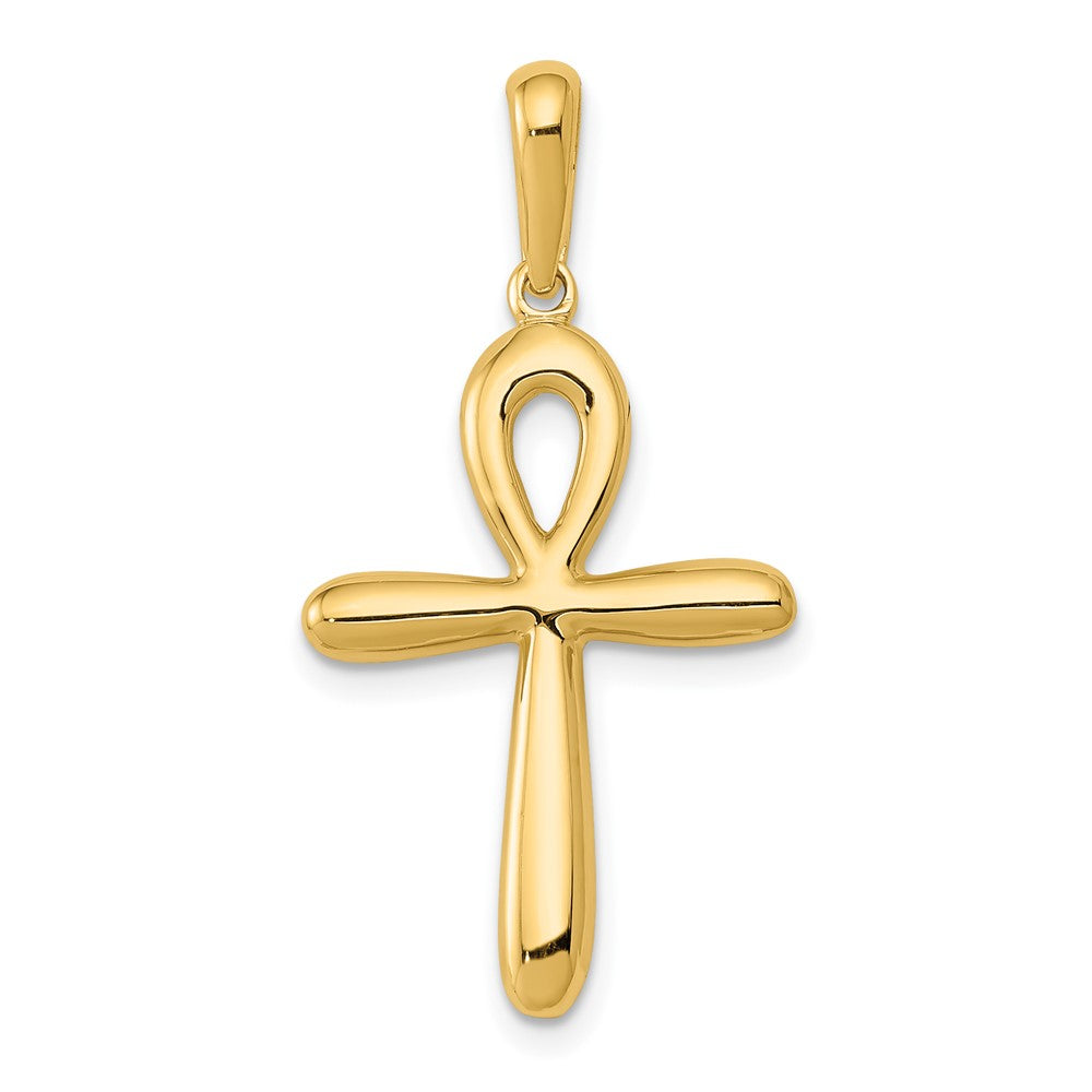 10k Yellow Gold 17 mm Ankh Cross Pendant (1.15 grams)