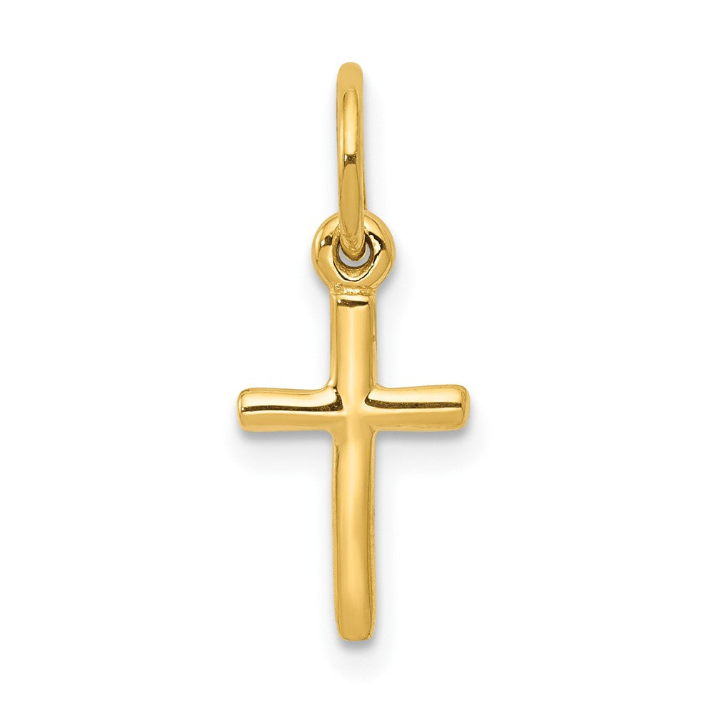 10k Yellow Gold 8 mm Small Cross Charm (0.42 grams)
