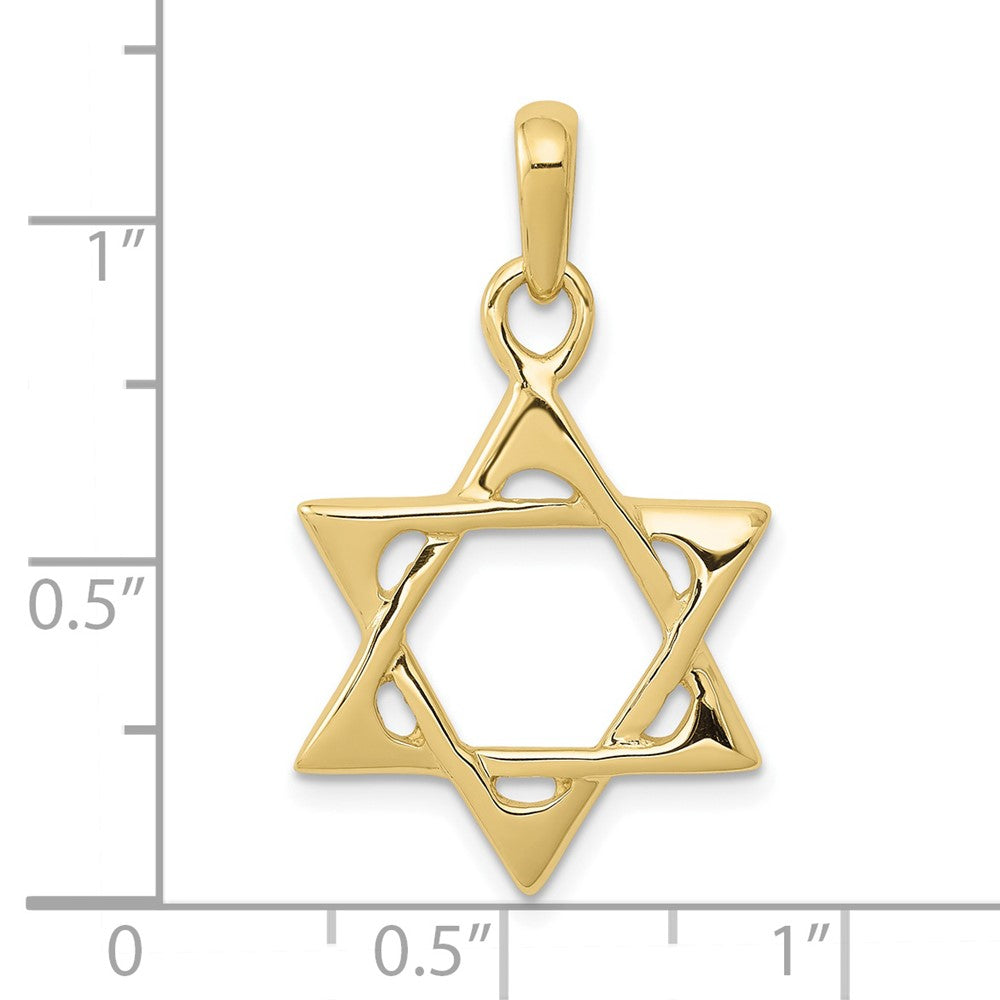 10k Yellow Gold 18 mm Star of David Pendant (1.87 grams)