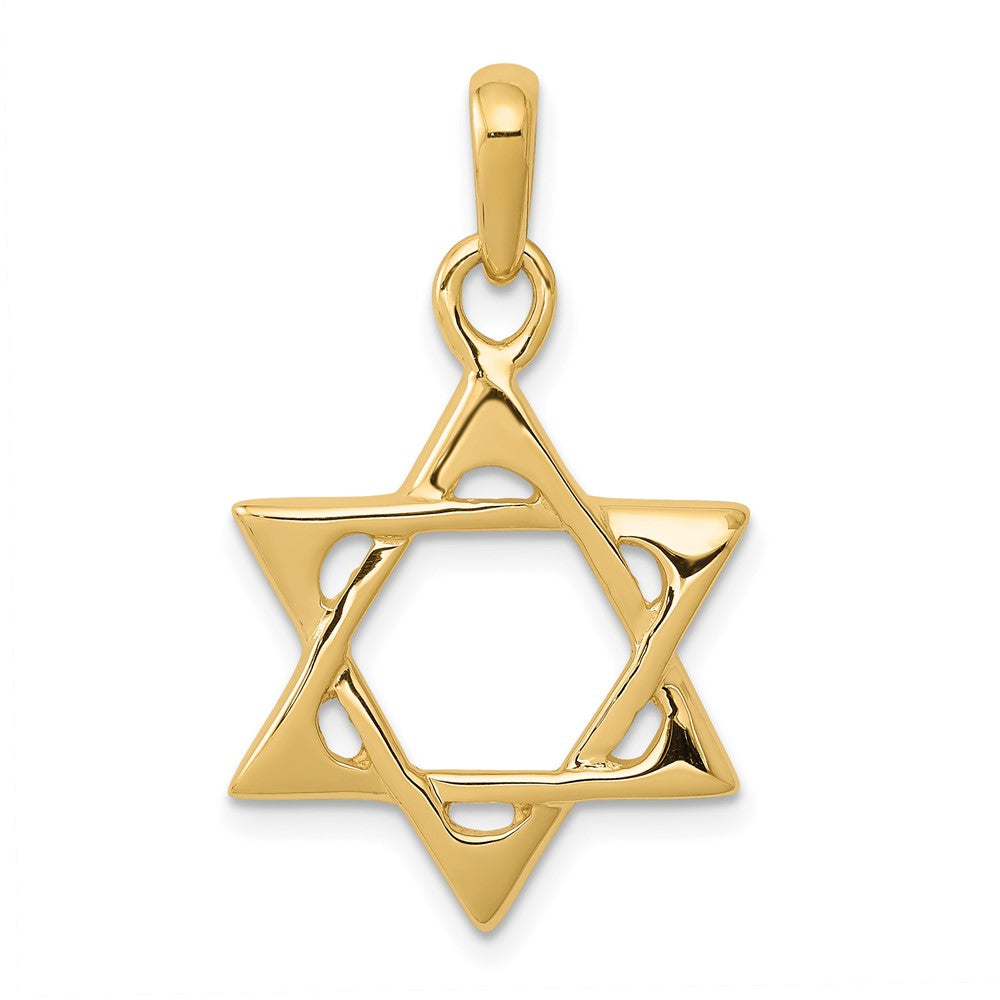 10k Yellow Gold 18 mm Star of David Pendant (1.87 grams)