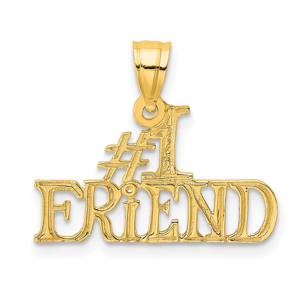 10k Yellow Gold 19.5 mm #1 FRIEND Pendant (0.59 grams)