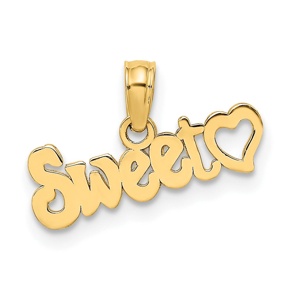 10k Yellow Gold 17.36 mm Sweet Heart Charm (0.5 grams)