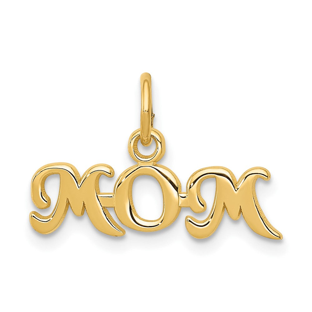 10k Yellow Gold 18 mm Mom Charm (0.5 grams)