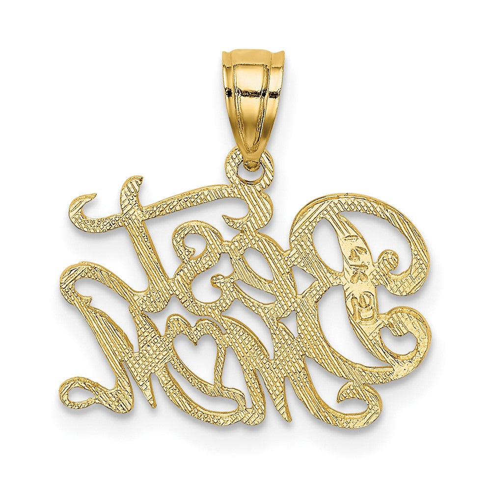 10k Yellow Gold 17 mm BEST MOM Pendant