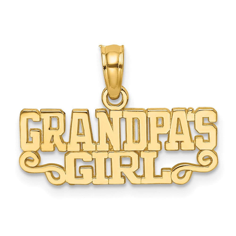 10k Yellow Gold 19.1 mm GRANDPAS GIRL Charm (0.9 grams)