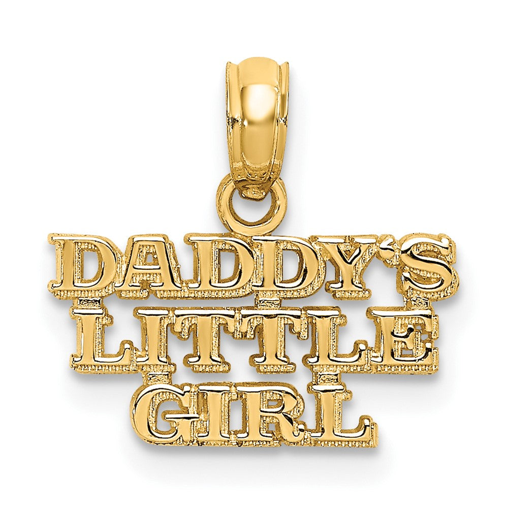 10k Yellow Gold 15.15 mm DADDYS LITTLE GIRL Charm (0.59 grams)