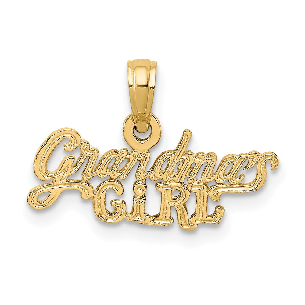 10k Yellow Gold 19.5 mm GRANDMA'S GIRL Charm (0.52 grams)