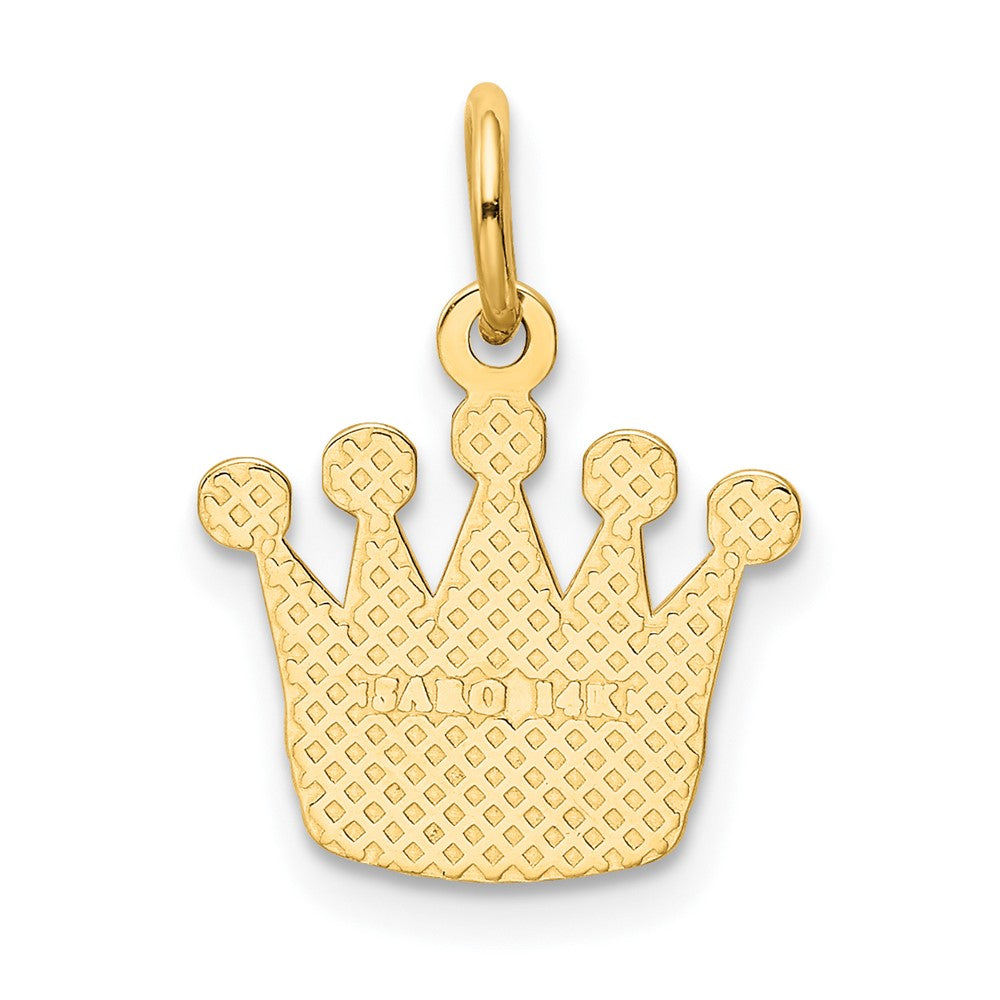 10k Yellow Gold 12 mm Kings Crown Charm (0.67 grams)