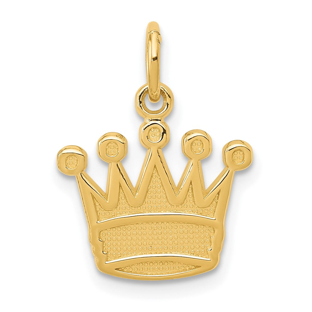 10k Yellow Gold 12 mm Kings Crown Charm (0.67 grams)