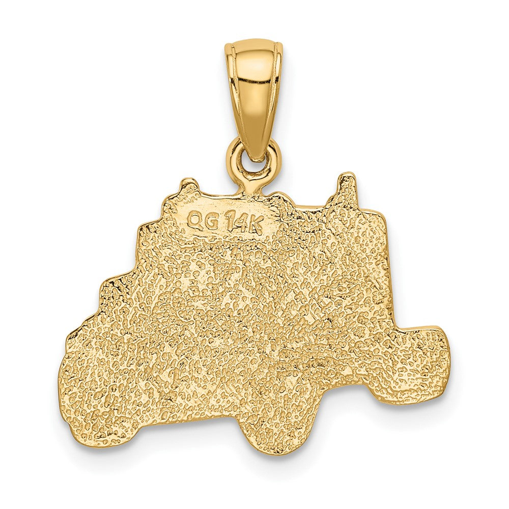 10k Yellow Gold 21 mm Truck Cab Pendant (1.91 grams)