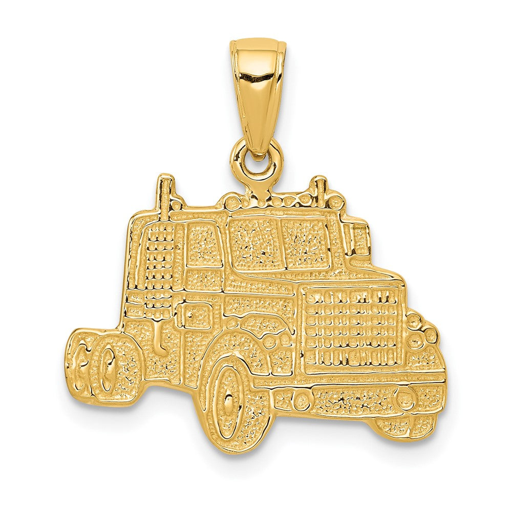 10k Yellow Gold 21 mm Truck Cab Pendant (1.91 grams)