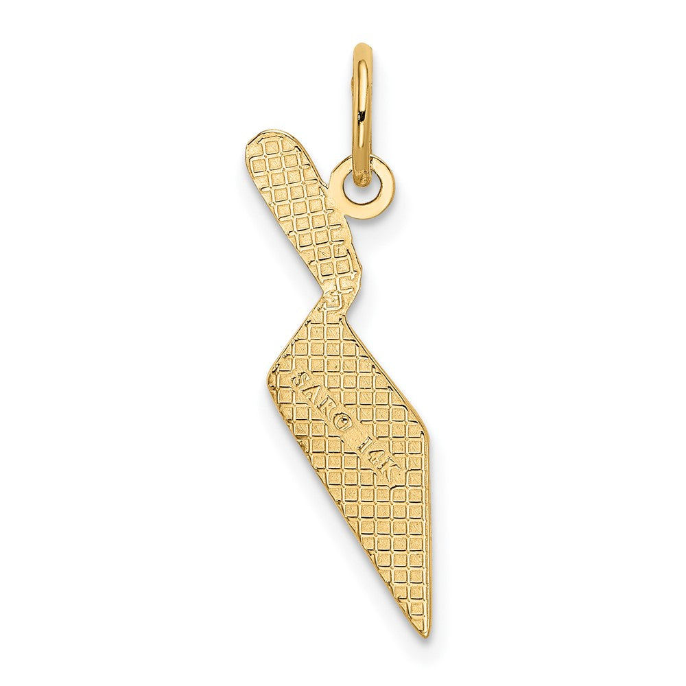 10k Yellow Gold 15 mm Brick Trowel Charm (0.55 grams)