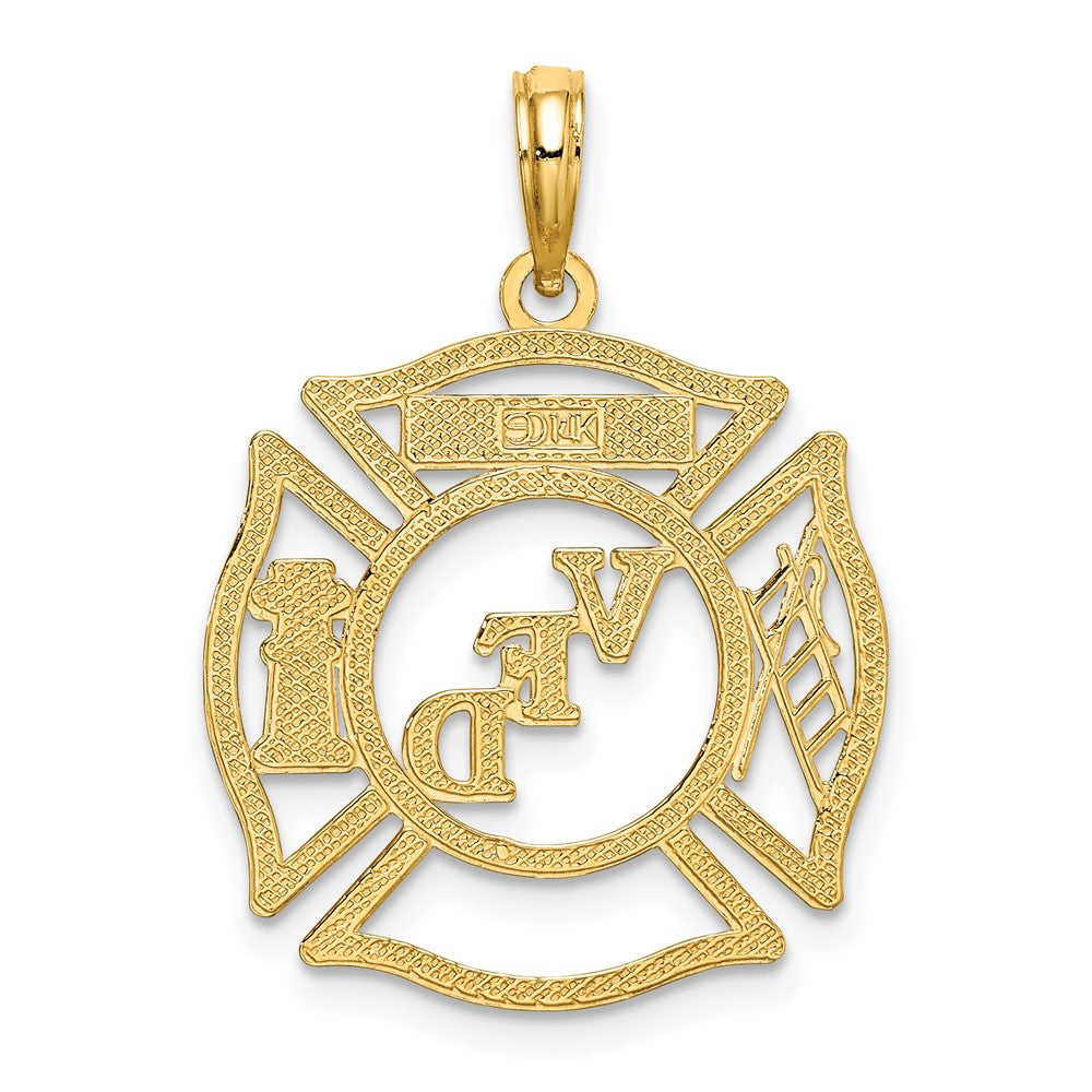 10k Yellow Gold 20.8 mm VFD Member Shield Charm (1.28 grams)