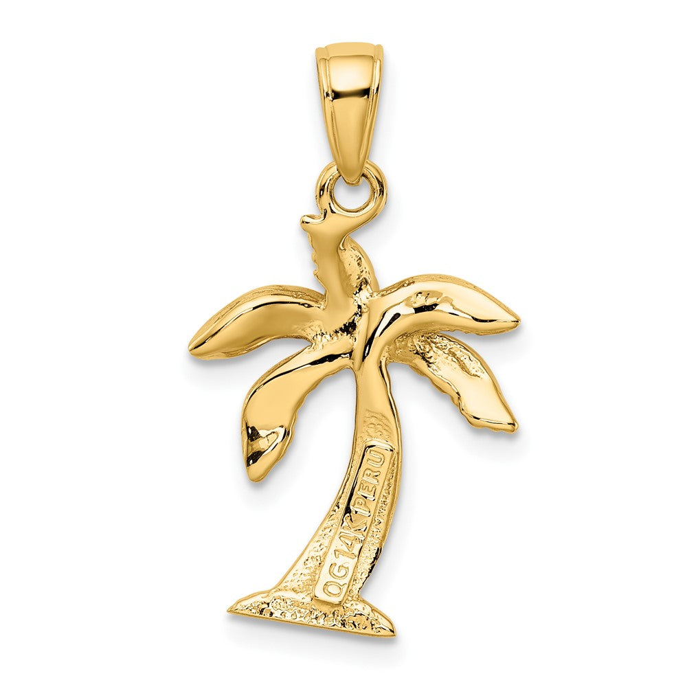 10k Yellow Gold 16 mm Palm Tree Pendant (1.49 grams)