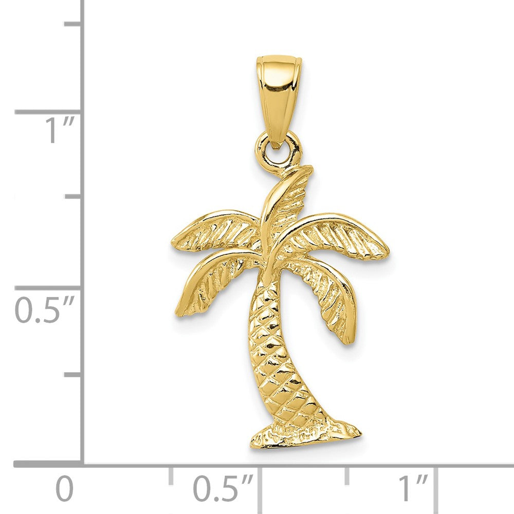 10k Yellow Gold 16 mm Palm Tree Pendant (1.49 grams)