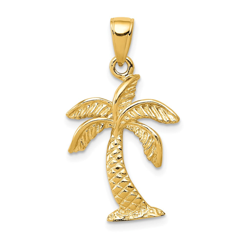 10k Yellow Gold 16 mm Palm Tree Pendant (1.49 grams)