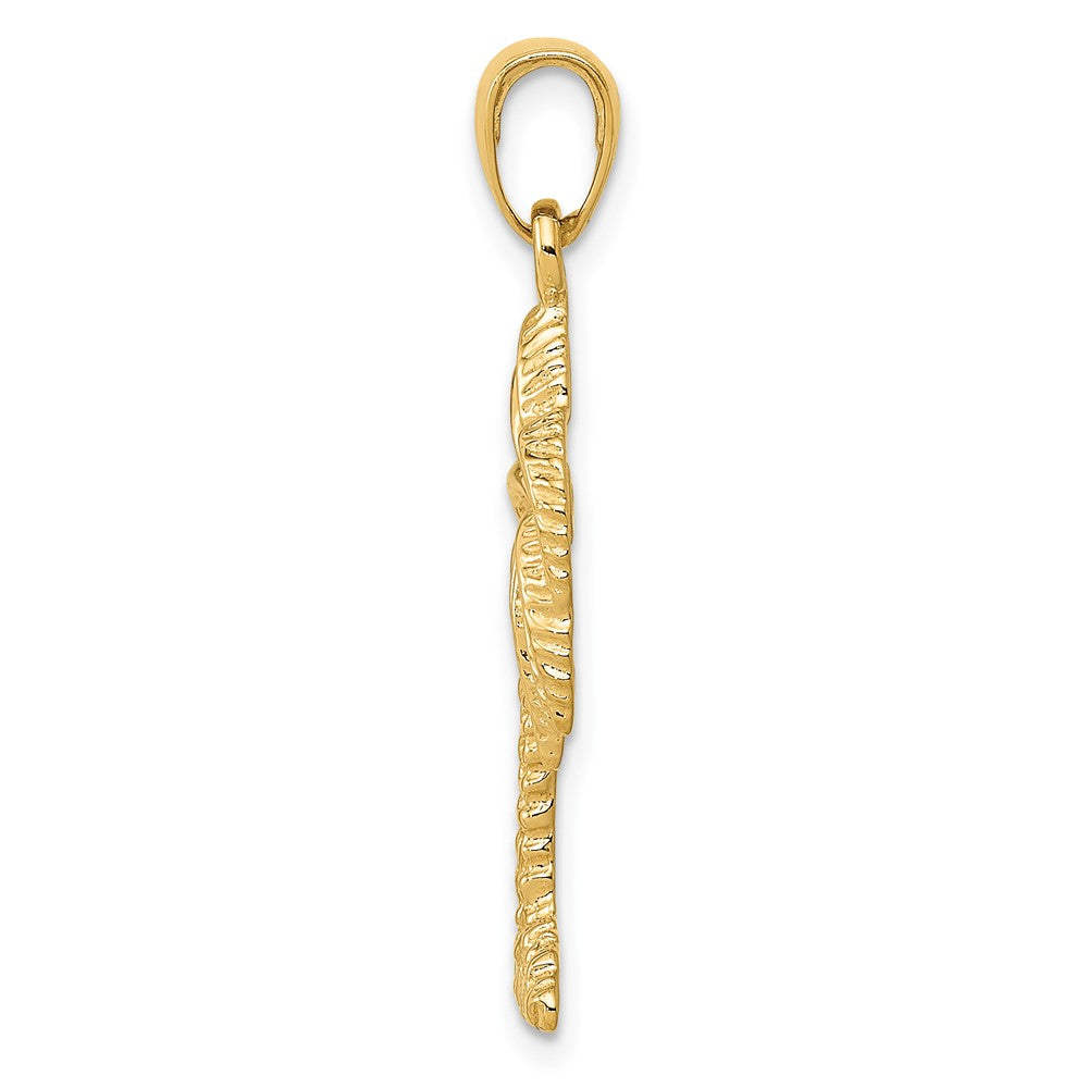 10k Yellow Gold 14 mm Palm Tree Pendant (2 grams)