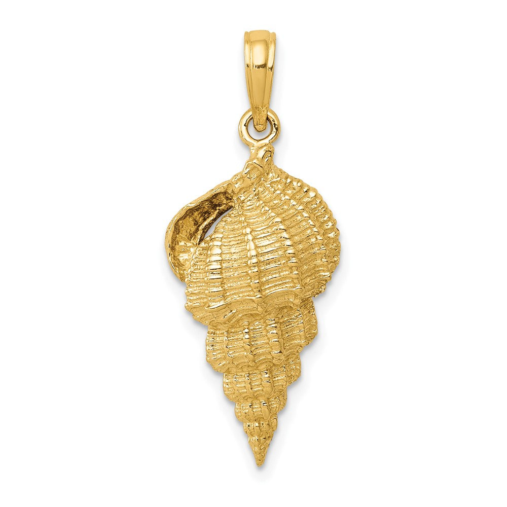 10k Yellow Gold 11 mm Conch Shell Pendant (2.08 grams)