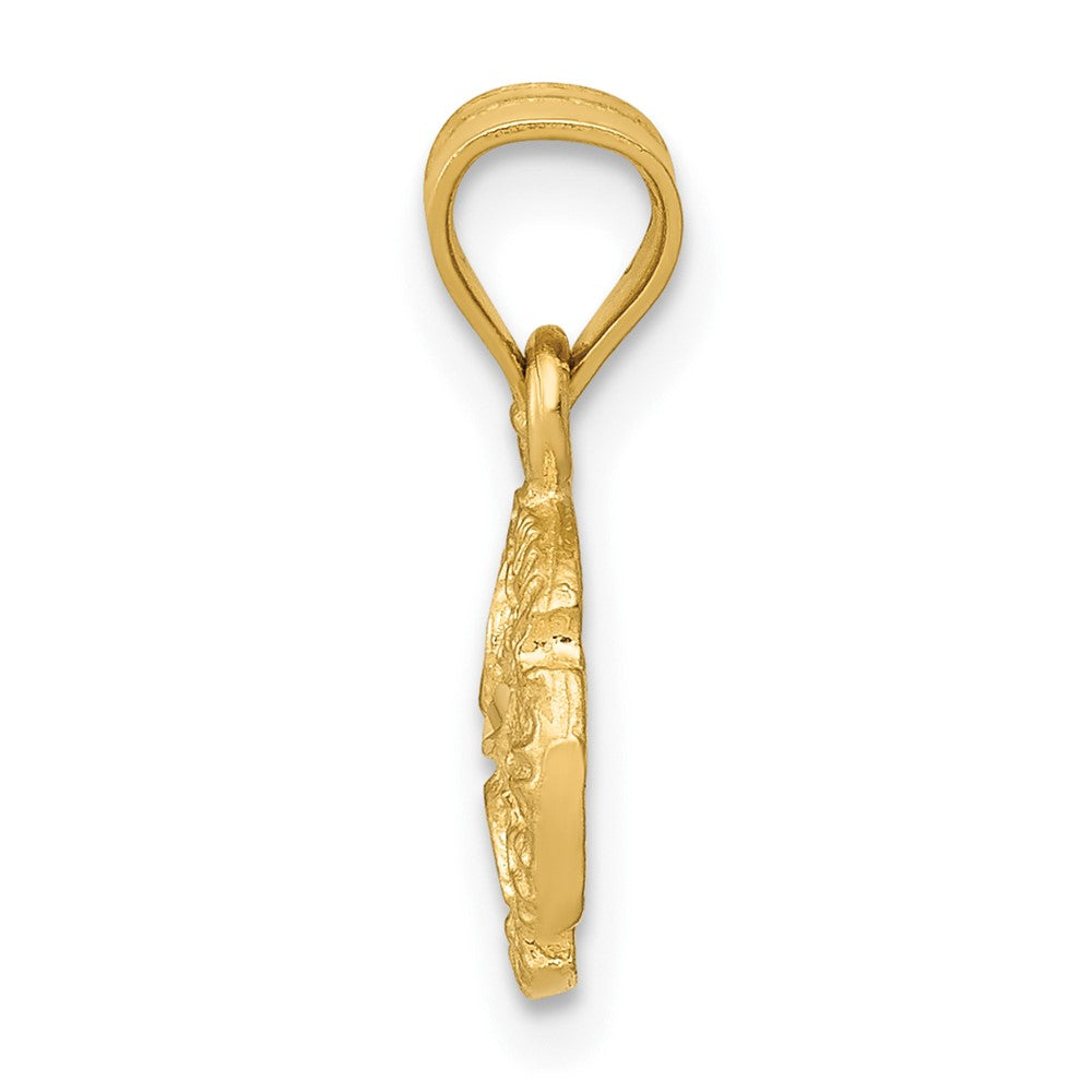 10k Yellow Gold 8 mm Sand Dollar Pendant (0.54 grams)