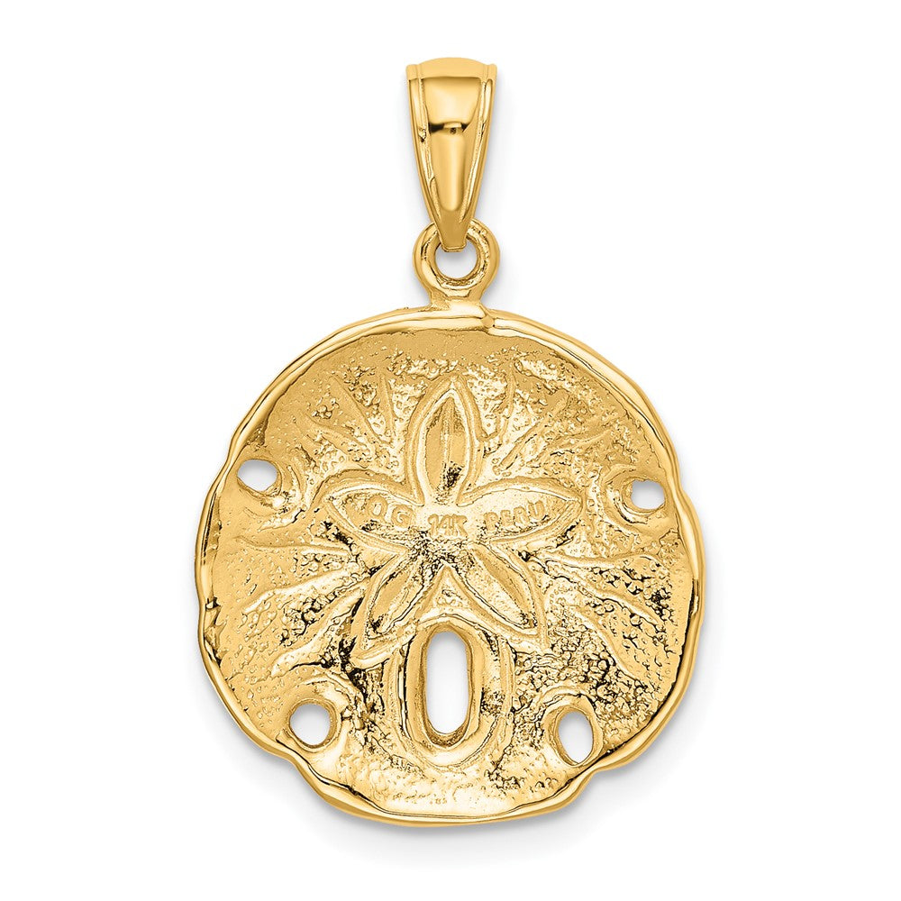 10k Yellow Gold 18 mm Sand Dollar Pendant (2.26 grams)