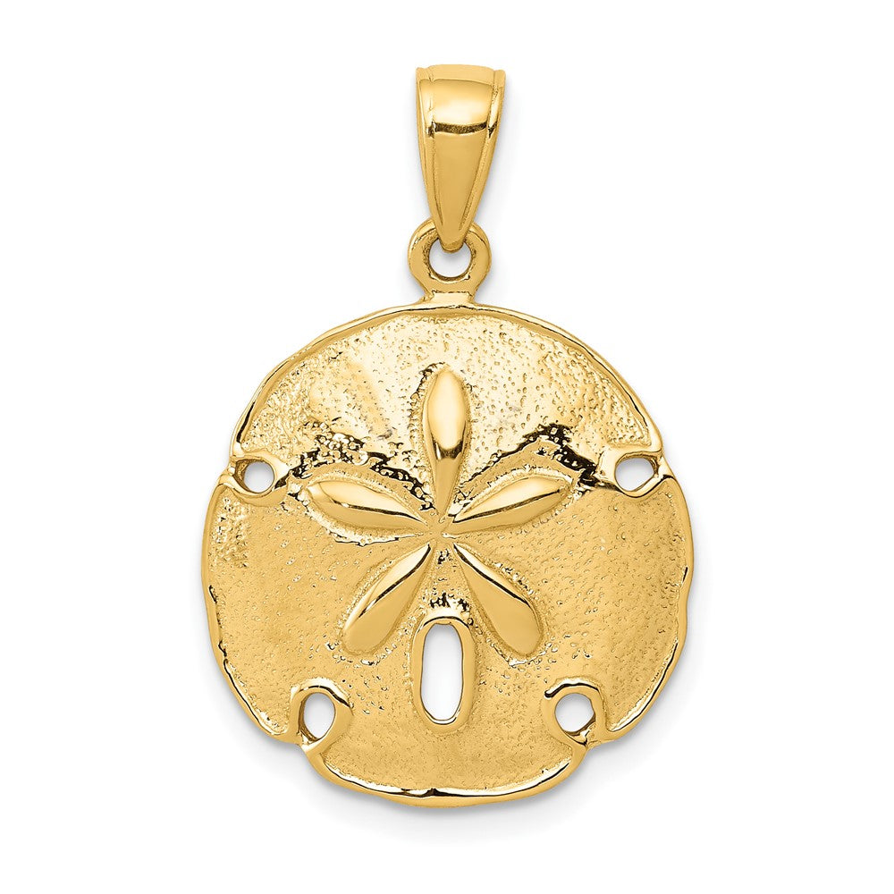 10k Yellow Gold 18 mm Sand Dollar Pendant (2.26 grams)