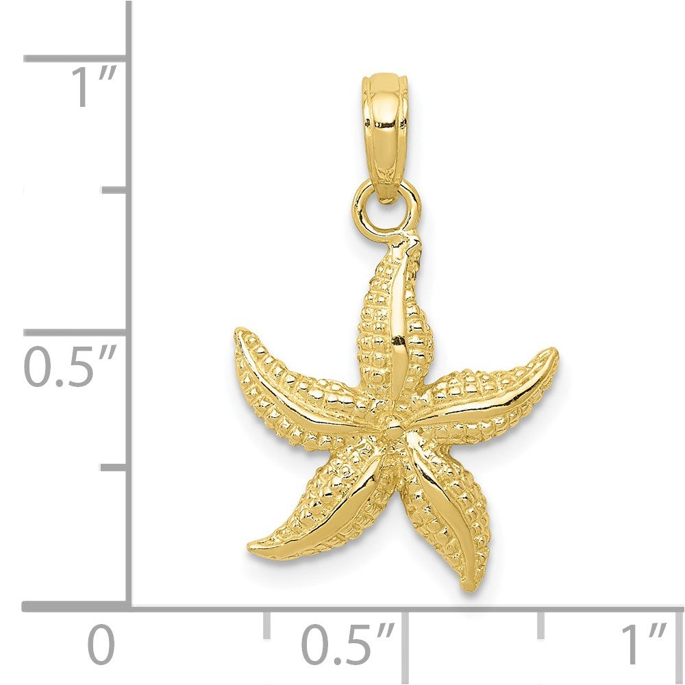 10k Yellow Gold 15 mm Starfish Pendant (1.36 grams)