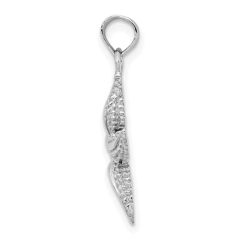 10k White Gold 15.1 mm Starfish Pendant (1.44 grams)