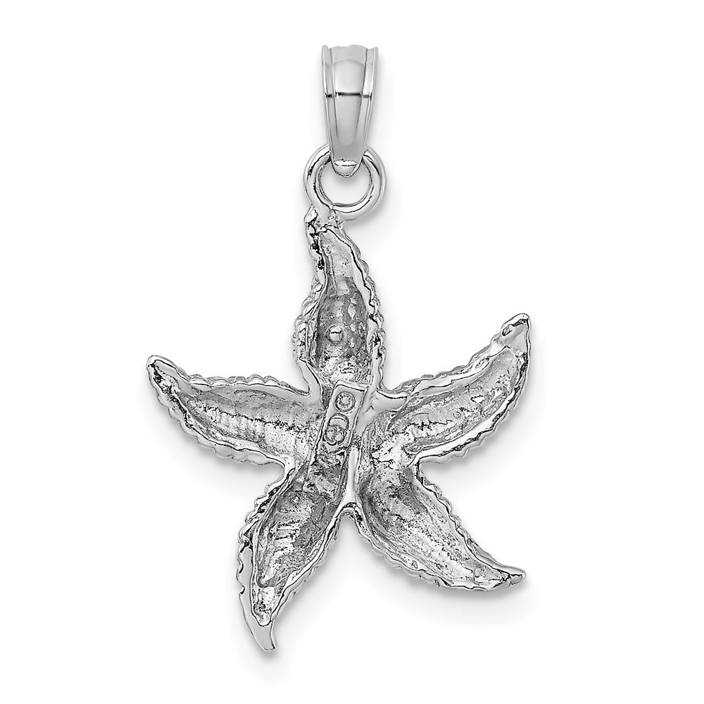 10k White Gold 15.1 mm Starfish Pendant (1.44 grams)