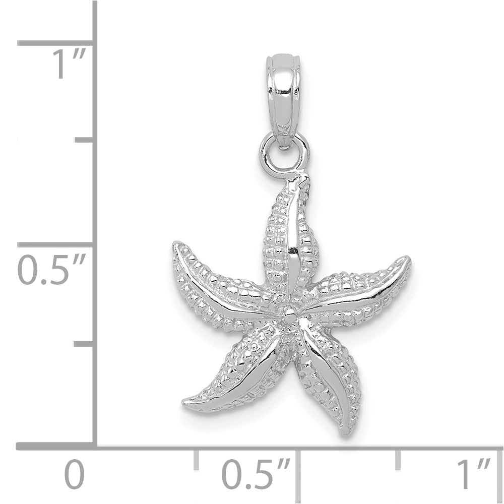 10k White Gold 15.1 mm Starfish Pendant (1.44 grams)