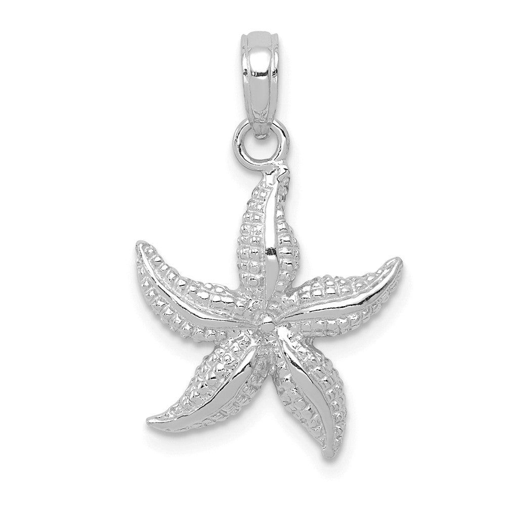 10k White Gold 15.1 mm Starfish Pendant (1.44 grams)