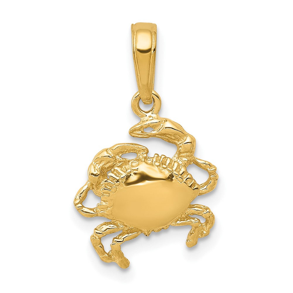 10k Yellow Gold 12 mm Crab Charm (0.82 grams)