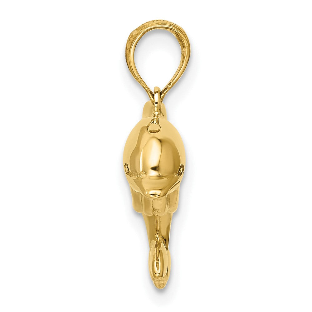 10k Yellow Gold 15 mm Dolphin Pendant (1.4 grams)