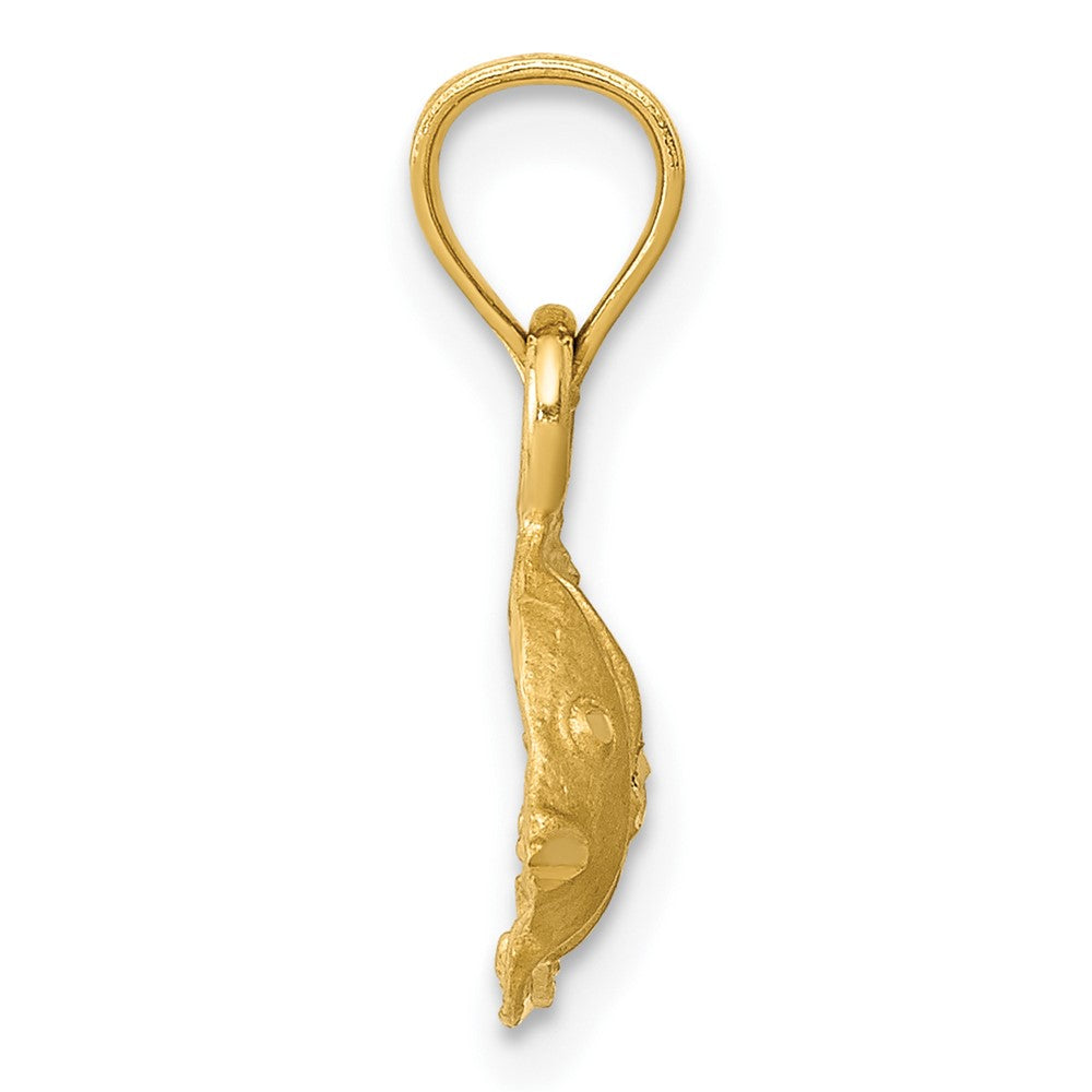 10k Yellow Gold 10 mm Fish Pendant (0.56 grams)