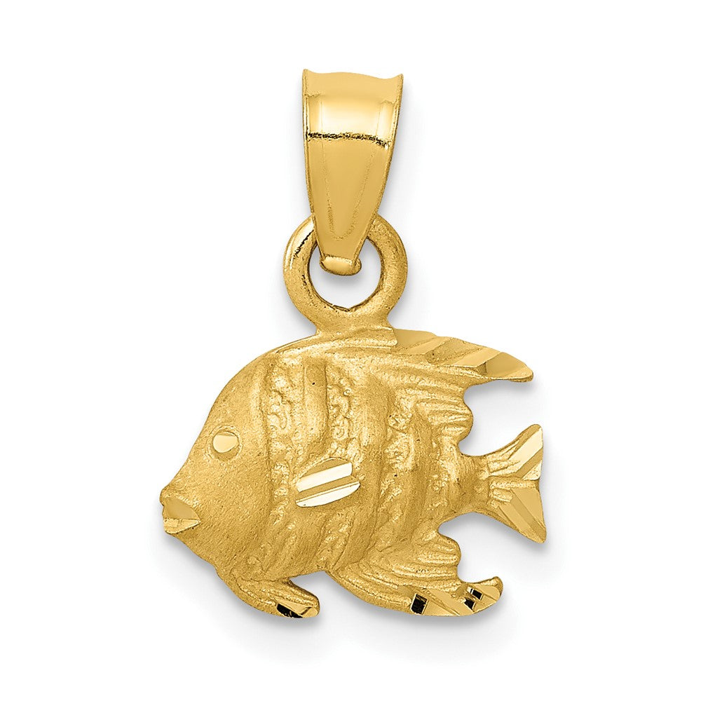 10k Yellow Gold 10 mm Fish Pendant (0.56 grams)