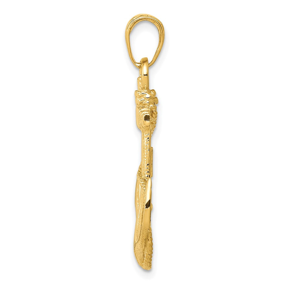 10k Yellow Gold 18 mm Anchor w/Rope Pendant (1.85 grams)