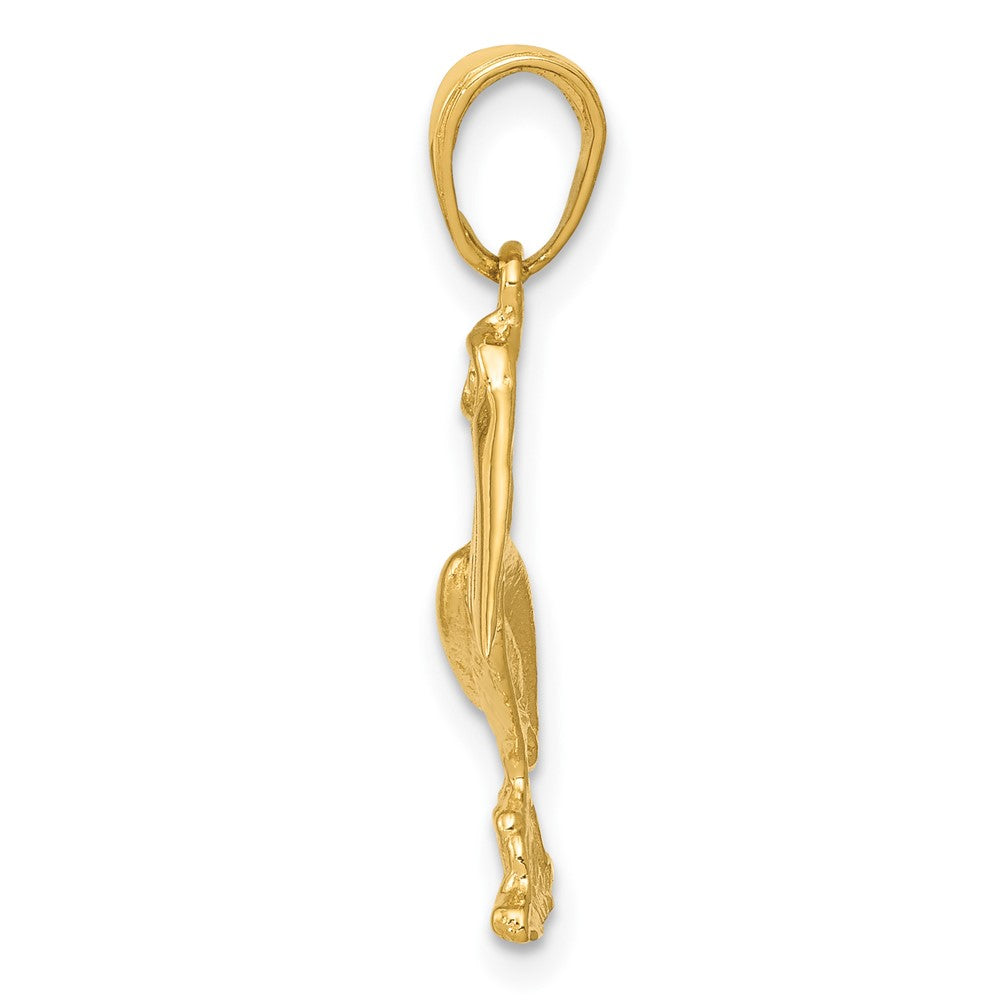 10k Yellow Gold 15 mm Pelican Pendant (1.11 grams)