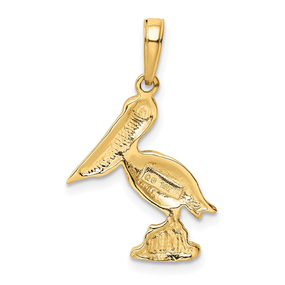 10k Yellow Gold 15 mm Pelican Pendant (1.11 grams)