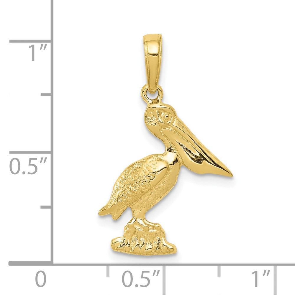 10k Yellow Gold 15 mm Pelican Pendant (1.11 grams)