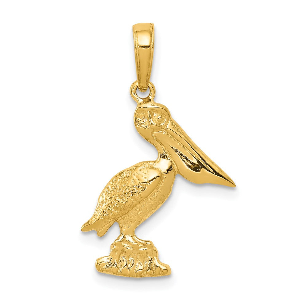 10k Yellow Gold 15 mm Pelican Pendant (1.11 grams)