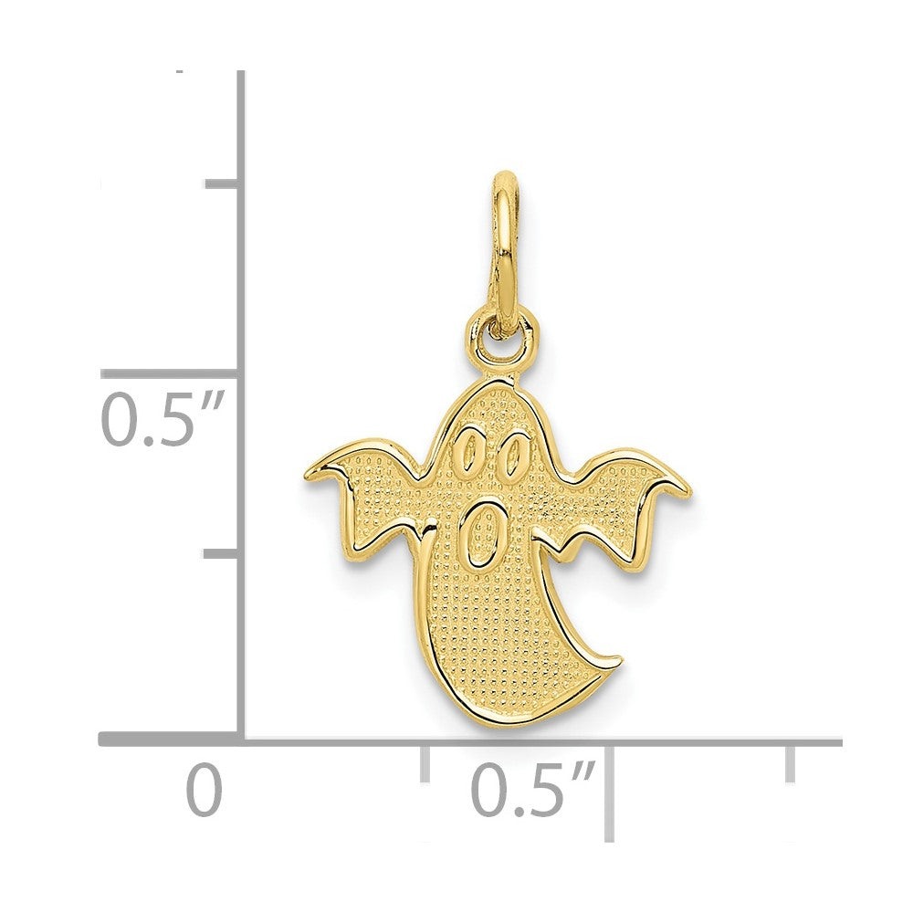 10k Yellow Gold 12 mm Ghost Charm (0.49 grams)