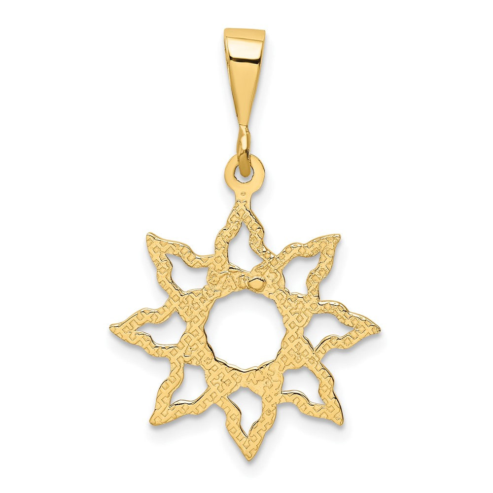 10k Yellow Gold 19 mm Sun Charm (1.21 grams)